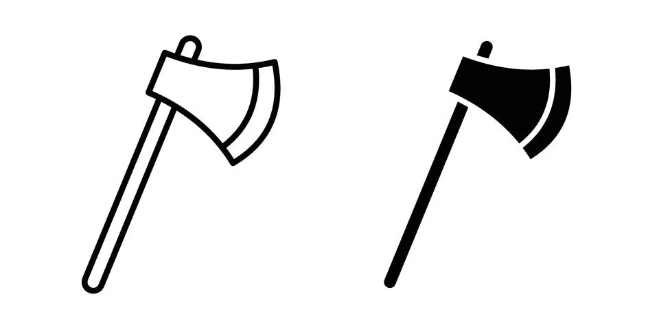 Axe icon concept. best for web design Stock Illustration