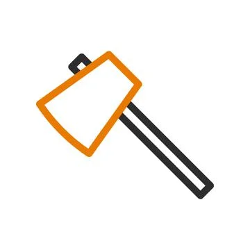 Axe icon. Concept of carpentry, lumberjack, and woodwork. Ilustración de archivo