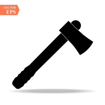 Axe icon flat. Illustration isolated vector sign symbol Illustrazione stock