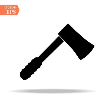 Axe icon flat. Illustration isolated vector sign symbol Stock Illustration