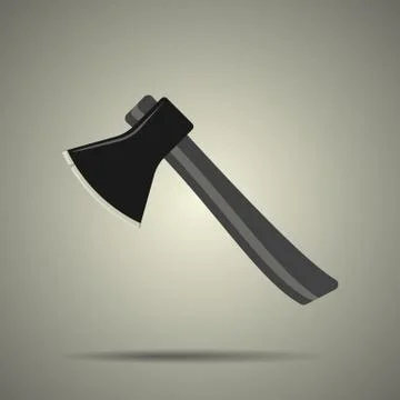 Axe icon flat style, isolated Stock Illustration