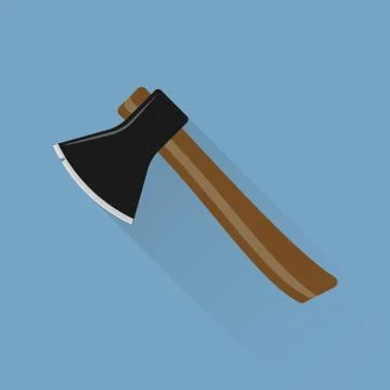 Axe icon flat style, isolated Stock Illustration