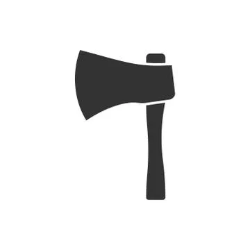 Axe icon in flat style. Lumberjack vector illustration on white isolated back Stock Illustration