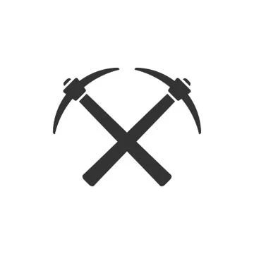 Axe icon in flat style. Lumberjack vector illustration on white isolated back Stock Illustration