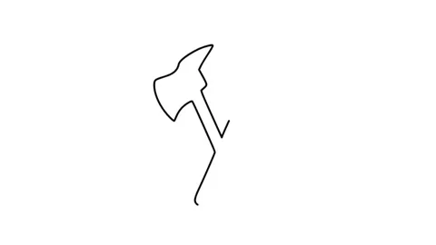 Axe icon isolated, black background, hd motion graphic animation Stock Footage 314630314