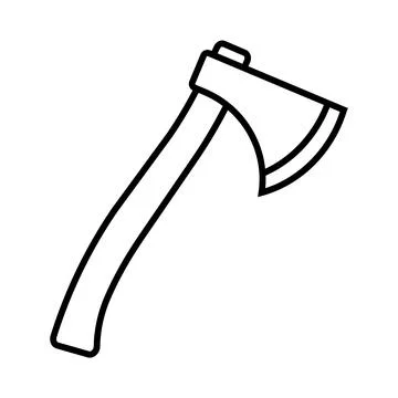 Axe icon in linear style. Stock Illustration