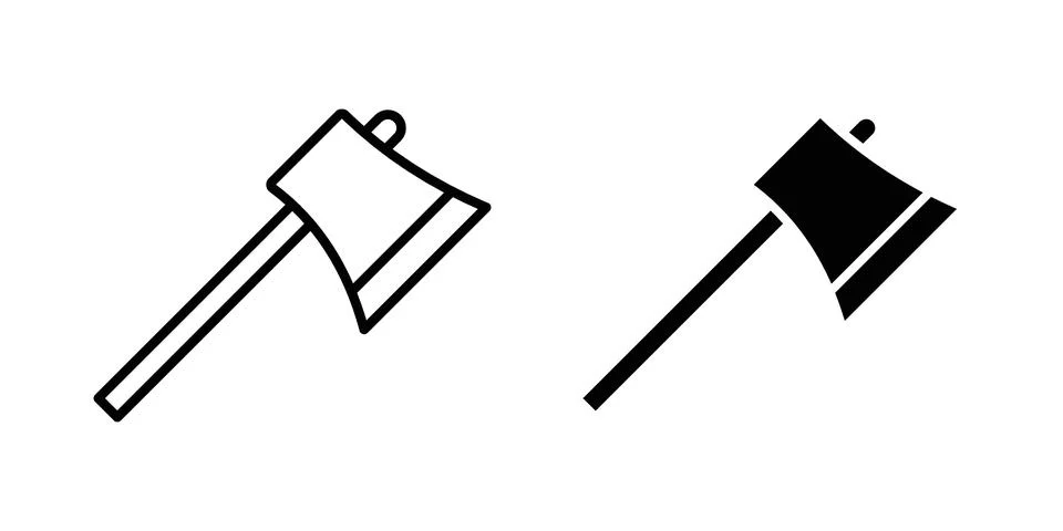 Axe icon or illustration vector symbols Stockillustratie