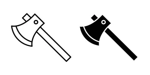Axe icon symbol. Flat Vector illustration Stock Illustration