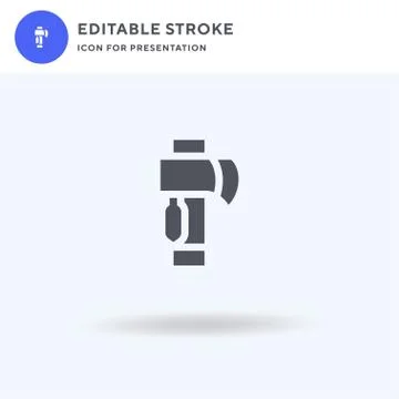 Axe icon vector, filled flat sign, solid pictogram isolated on white, logo Stock Illustration