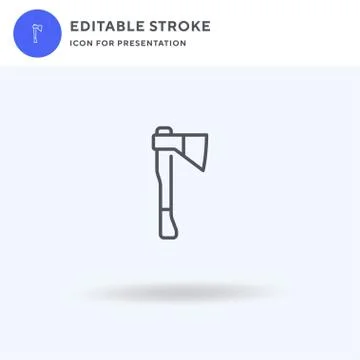 Axe icon vector, filled flat sign, solid pictogram isolated on white, logo Illustration