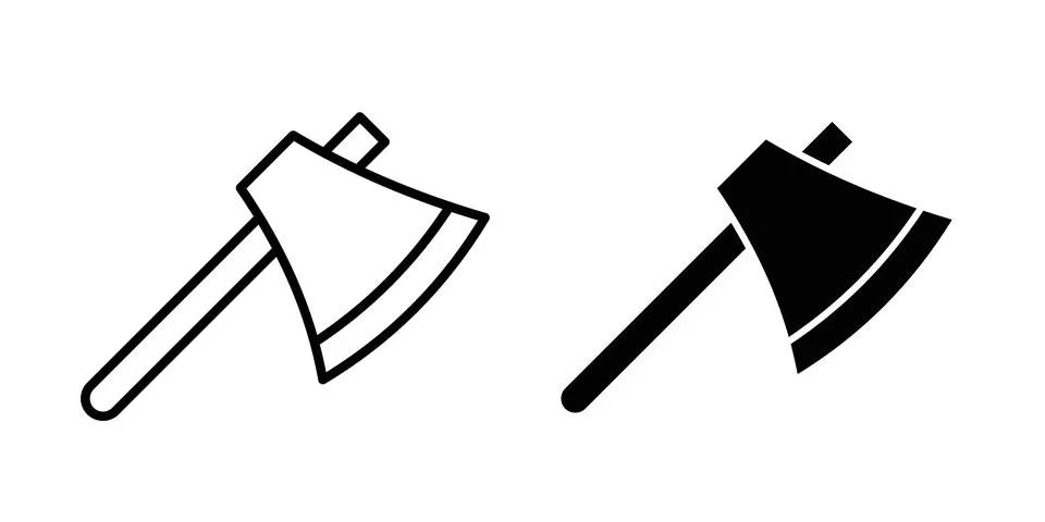 Axe icon vector, symbol, logo illustrations Stock Illustration