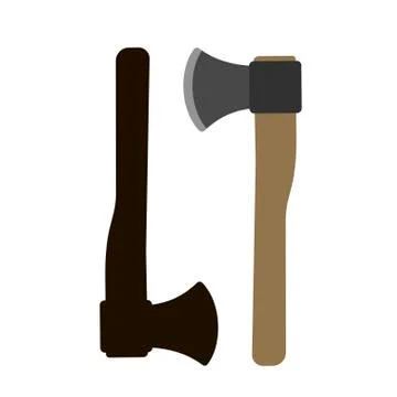 Axe Icon on white background. Vector illustration in trendy flat style. EPS 10 Stock Illustration
