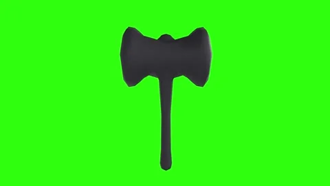 Axe isolated on green background Stock-Footage 306863268
