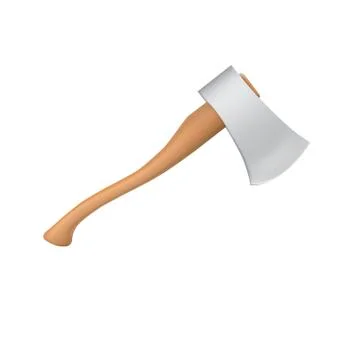 Axe isolated on white Illustrazione stock