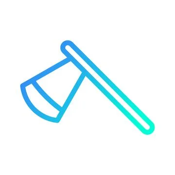 Axe Line Art with Gradient for Vector Graphics Illustrazione stock