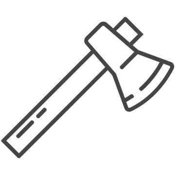 Axe line icons on white background Stock Illustration