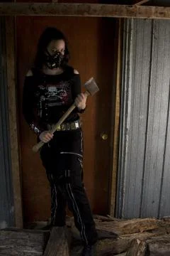 Axe murderer Stock-Fotos