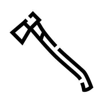 Axe or hatchet tool for cutting wood Stock Illustration