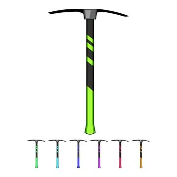 Axe pickaxe cartoon vector graphic Stock Illustration