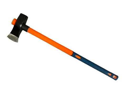 Axe with red handle. Stock Photos