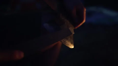 Axe Sharpening Stock Footage 243215120