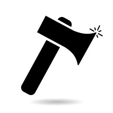 Axe silhouette icon Stock Illustration