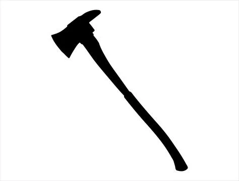 Axe silhouette vector art Stock Illustration