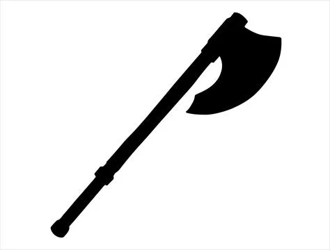 Axe silhouette vector art Stock Illustration