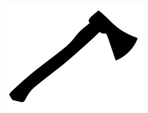 Axe silhouette vector art Stock Illustration