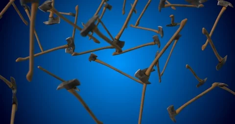 Axe slow motion falling Video stock 104584224