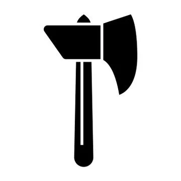 Axe solid icon. Ax vector illustration isolated on white. Hatchet glyph style Stock Illustration