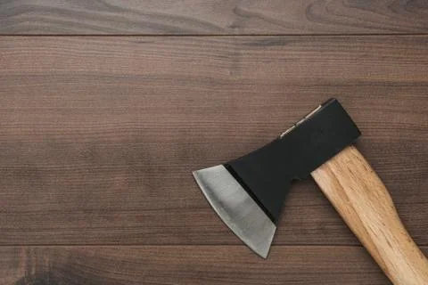 Axe on the table Stock Photos