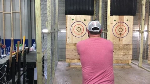 Axe Throwing Stock Footage 169116513