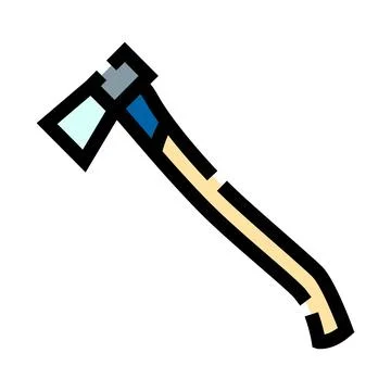 Axe tool for chopping wood and lumberjack work Stock Illustration