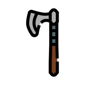 Axe tool for chopping wood and forestry work Stock Illustration