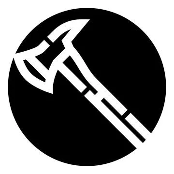 Axe tool icon black and white symbol Illustrazione stock