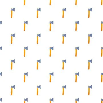 Axe tool repeating pattern on white background 스톡 일러스트