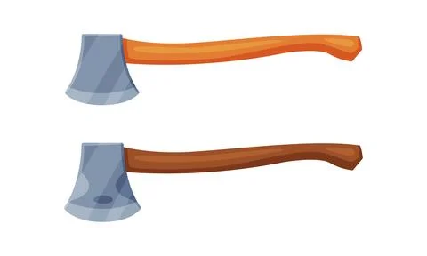 Axe tools for wood processing and carpentry set cartoon vector illustration 스톡 일러스트