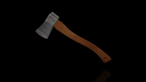 Axe turns on itself loop animation Stock Footage 251686250