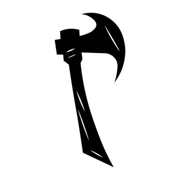 Axe vector black icon on white background Stock Illustration