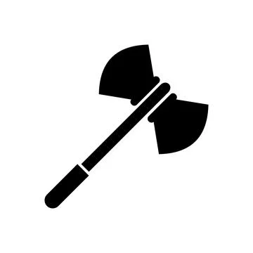 Axe vector icon, full black Stock Illustration