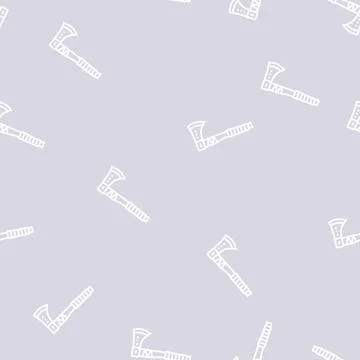 Axe viking line seamless pattern Stock Illustration