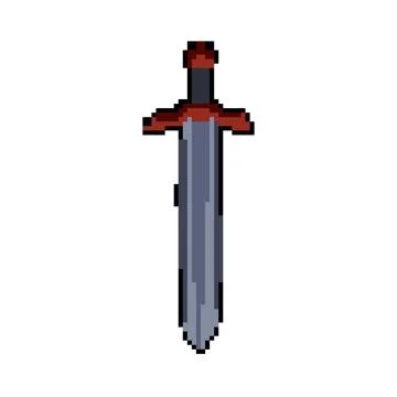 Axe viking sword pixel art vector illustration Illustrazione stock