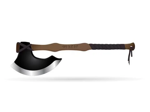 Axe viking vector illustration - Realistic cartoon axes images Stock Illustration