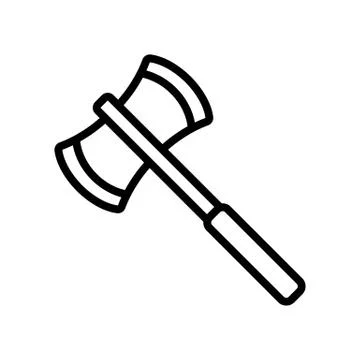Axe warrior icon vector. Isolated contour symbol illustration 库存插图