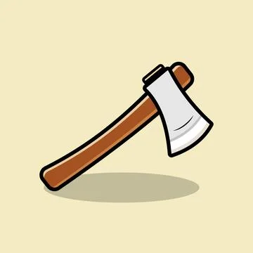 Axe Weapon Cartoon Vector Icon Illustration Weapon Object Icon Stock Illustration