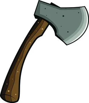 Axe weapon illustrative vector design Stock Illustration