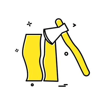 Axe wood cutter icon vector Stock Illustration