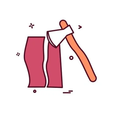 Axe wood cutter icon vector Stock Illustration