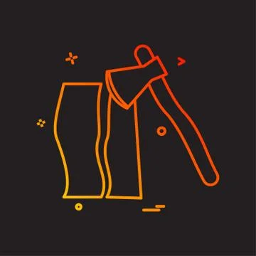 Axe wood cutter icon vector Stock Illustration